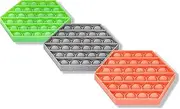 TOMMIKE Pop It Fidget Toy Hexigon Push On Bubble Sensory for Anxiety & Stress Relief Autism Learning Office School Game Crafts Kids Adults (Multi)