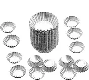 Egg Tart Mold Baking Cups Tins,50pcs Steel Mini Pie Pans Muffin Baking Cups Cupcake Cake Cookie Lined Mould Tin Baking Tool