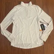 NWT Kerrits Womens Medium White Affinity Show Shirt Long Sleeve Top