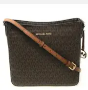 New Michael Kors Jet Set Travel Large Messenger Leather Crossbody Bag Handbag