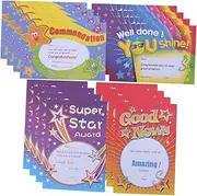 Veemoon 200Pcs Award Certificates Cartoon Certificate of Completion for Design for Classroom Graduation Awards Random Styles