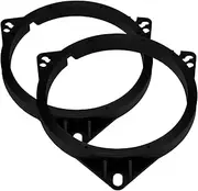 BUGUUYO 2pcs Car Audio Speaker Pad Speakers Bracket Kit Upgrade Accessory Plastic Fit Fitment Car Audio Spacer Rings Ring Automotive Auto Spacers Adapter Vehicle Black Plastic