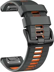[VEVEL] 26mm Watch Band for Garmin Fenix 7X Pro/Fenix 7X/Fenix 6X Pro/Fenix 6X/Fenix 5X/Fenix 3, Silicone QuickFit 26mm Replacement for Garmin Descent Mk3i 51mm/Epix Pro 51mm/TACTIX 7