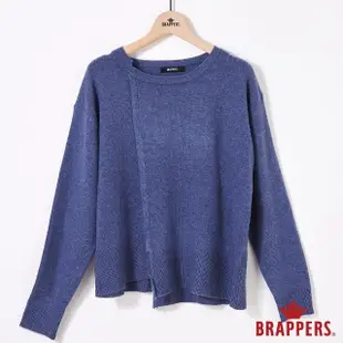 【BRAPPERS】女款 不對稱剪裁線衫(藍)