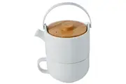 Leaf & Bean: Tea For One Teapot and Cup - White