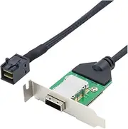 piuryue Internal HD Mini SAS SFF-8643 Host to SAS HD SFF-8088 Female with Low Bracket Connect to Hard Drive Adapter Cable Durable Easy Install 0.5M, 500453017A1