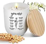 Norme Religious Candles Catholic Gifts for Christian Women Jesus Prayer Spiritual Candles 7 oz Scented Jar Bible Candle Stephanie Positive Saying Candle for Mom Friend Teacher Nurse Gifts(Cute Style)