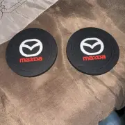 2 MAZDA Cup Car Drink Holders Insert Silicone , Coaster Set