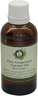 Grapeseed Oil | Vitus Vinifera | For Hair | For Face | For Skin | For Body | For Cooking | 100% Pure Natural | Cold Pressed Grapeseed Oil | Unrefined Grapeseed Oil | 30ml | 1.01oz By R V Essential