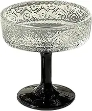SUIOPPYUW Elegant Champagne Coupe Glasses for Toasts and Celebrations Ribbed Coupe Glasses Ribbed Wine Glasses Soft Serve Cup, 2