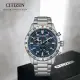 【CITIZEN 星辰】Chronograph 計時光動能腕錶-藍 43.5mm(AT2520-89L)