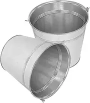 2pcs Bucket Ash Carrier Fireplace Ash Bucket Charcoal Holder Garden Incinerator Garden Burning Bin BBQ Charcoal Holder Storage Can Metal Storage Container Silver Iron