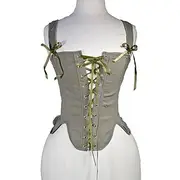 Retro Vintage Rococo Victorian Corset Bustier Pirate Viking Elven Women's Royal Halloween Carnival Masquerade Party LARP Ren Faire Adults Corset