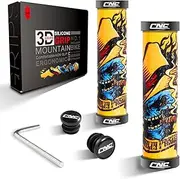 CNC Bike Handlebar Grips,MTB Silicone Grips, Gel Grips for Mountain Bike/BMX/Bicycle. …