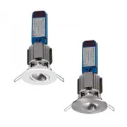 75mm LED Downlight 10w White, Satin Chrome 3k LDL75WW-WH, LDL75WW-SC Superlux Lighting