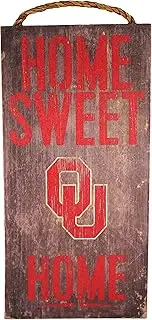 NCAA Oklahoma Sooners 15cm x 30cm Home Sweet Home Wood Sign