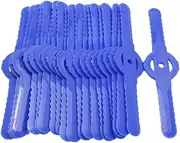 20pcs/lot Brush Cutter Blade Plastic Grass Trimmer Head Blades Electric Lawn Mower Garden Brushcutter Spare Parts(Blue-20pcs)
