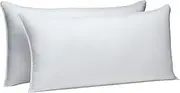 Amazon Basics Down Alternative Bed Pillows, Medium Density for Back and Side Sleepers - King, 2-Pack