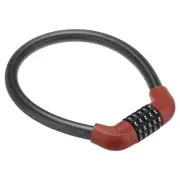 1.87 Feet Combination Bicycle Lock, 5 Digit Portable Resettable Code Lock, Red