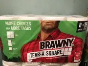 Brawny Tear a Square 8ROLLS paper towel = 16 regular rolls