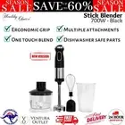 Healthy Choice Electric Stick Hand Blender & Mixer Beaker Whisk Smoothies Drinks