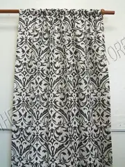 Frontgate Outdoor Drapes Panels Curtains Sunbrella Softly Elegant BLK 50x108