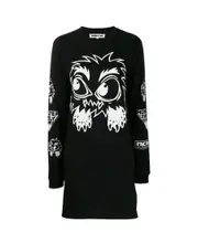 Monster pattern printed dress IT38,IT36 Black