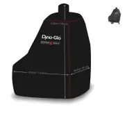 Water-Resistant Vertical Offset Smoker Grill Cover with Mesh Vents - Black