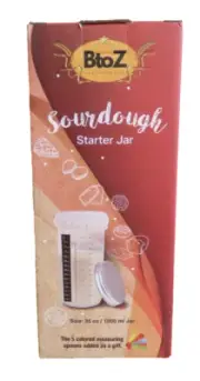 Sourdough Starter Glass Jar 35oz Bread Baking Supplies Fermentation Kit BtoZ