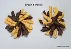 2 KORKER HAIR CLIPS CLIP CURLY RIBBON BOW SCHOOL CHEERLEADING NETBALL SPORT PAIR