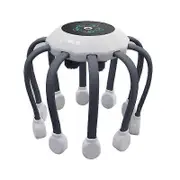 Electric Head Massager Octopus Scalp Massage Music 5 Modes 14 Vibrating Contacts Red Light Therapy As Shown