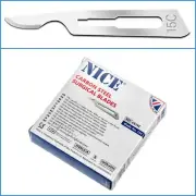 100pcs No. 15C Sterile Carbon Steel Surgical Scalpel Butter Blade Dermaplaning