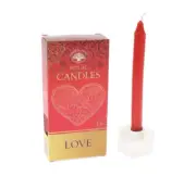 Crystal Wonderland Love Green Tree Candles Rituals Spells - Red