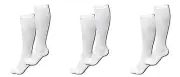 3 Pair Sm/Med Compression Support Socks 20-30mmHg Graduated Men's Women's