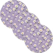 3 Pcs Microwave Trivet for Hot Dishes 15in Cotton Thread Weave Heat Resistant Mat for Crock Pot Kitchen Aid Seamless Flower and White Field
