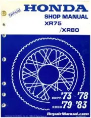 1973-1983 Honda XR75 XR80 Motorcycle Service Manual