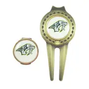 Nashville Predators Hat Clip & Divot Tool Combo with Golf Ball Markers