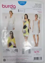 Burda Style 6773 Misses Jacket and Dress sewing pattern sz 8-18