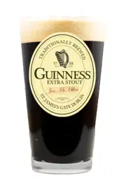 Guinness Extra Stout (St. James's Gate, Dublin) - 16oz Pint Beer Glass Barware