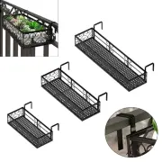Hanging Railing Planter Shelf Basket Easy to Install Window Box Railing Planter