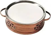 Generic Chafing Dish Food Warmer Chafing Dish Baking Tray Home Multipurpose Restaurant Shallow Plate Dry Pot for Barbecue Deep Frying, 20cmx6.2cm