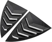 New Auto Moldings Compatible for Tesla Model Y 2021 Rear Window Side Louvers Vent Trim Car Accessories Styling ABS 2 Colors(Piano Black)