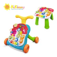 在飛比找momo購物網優惠-【kikimmy】寶寶三合一音樂助步車(聲光遊戲盤+遊戲桌+
