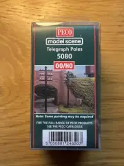 Peco Model Scene #5080 OO/HO Gauge Telegraph Poles - New In Packet