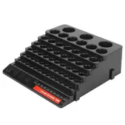 Drill Bit Storage Box Milling Cutter Saving Space Drill Finishing Holder Organizer Case Box DIY Woo Black