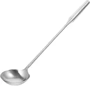 Kichvoe Stainless Steel Cooking Ladle Spoon Wok Tools Heat Resistant Metal Ladle for Cooking Serving Ladle 47cm