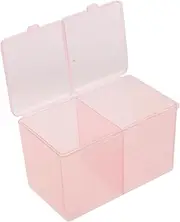 minkissy Nail Kit Case Manicure Set Organizer 2 Trays Nail Art Tool Box for Crafts Pink