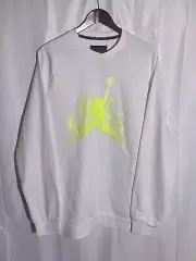 NWT Nike jordan jumpman Classics Crew fleece sweatshirt white Large BV6006 101