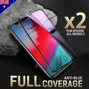 2X Apple iPhone XR 9H 6D Full Coverage Screen Protector Tempered Glass Black