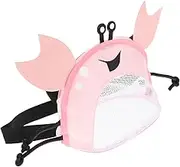 Kisangel Crab Beach Bag Beach Shell Bags Sea Shell Bags Mesh Beach Bags Shell Picking up Bag Beach Mesh Bah Shell Mesh Bag Mesh Beach Bag Pink Polyester Mesh + Oxford Cloth